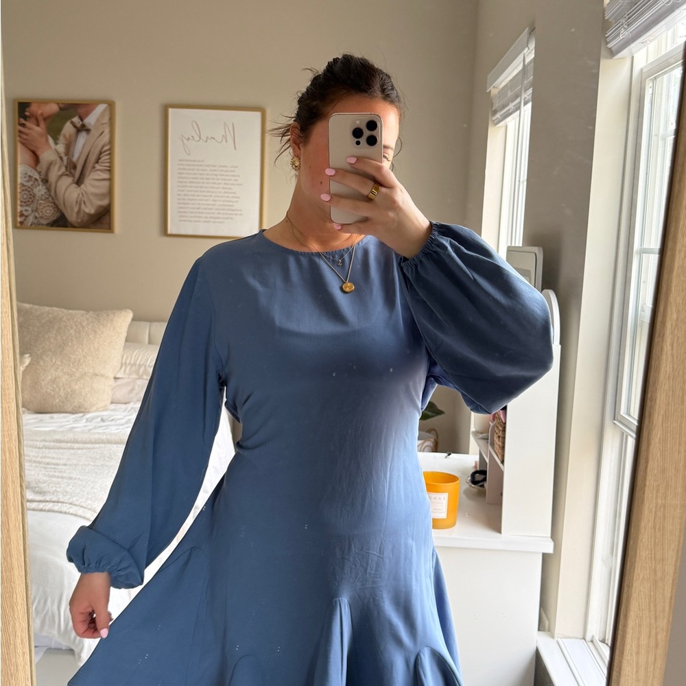 Elegant Blue Women's Dress